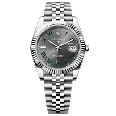 Rolex Datejust 41 Wimbledon with Fluted Bezel & Jubilee Bracelet