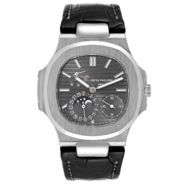 Patek Philippe Nautilus 5712 White Gold with Black Strap