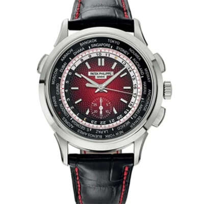 Patek Philippe World Time Chronograph Complication 39mm 5930G Red Dial